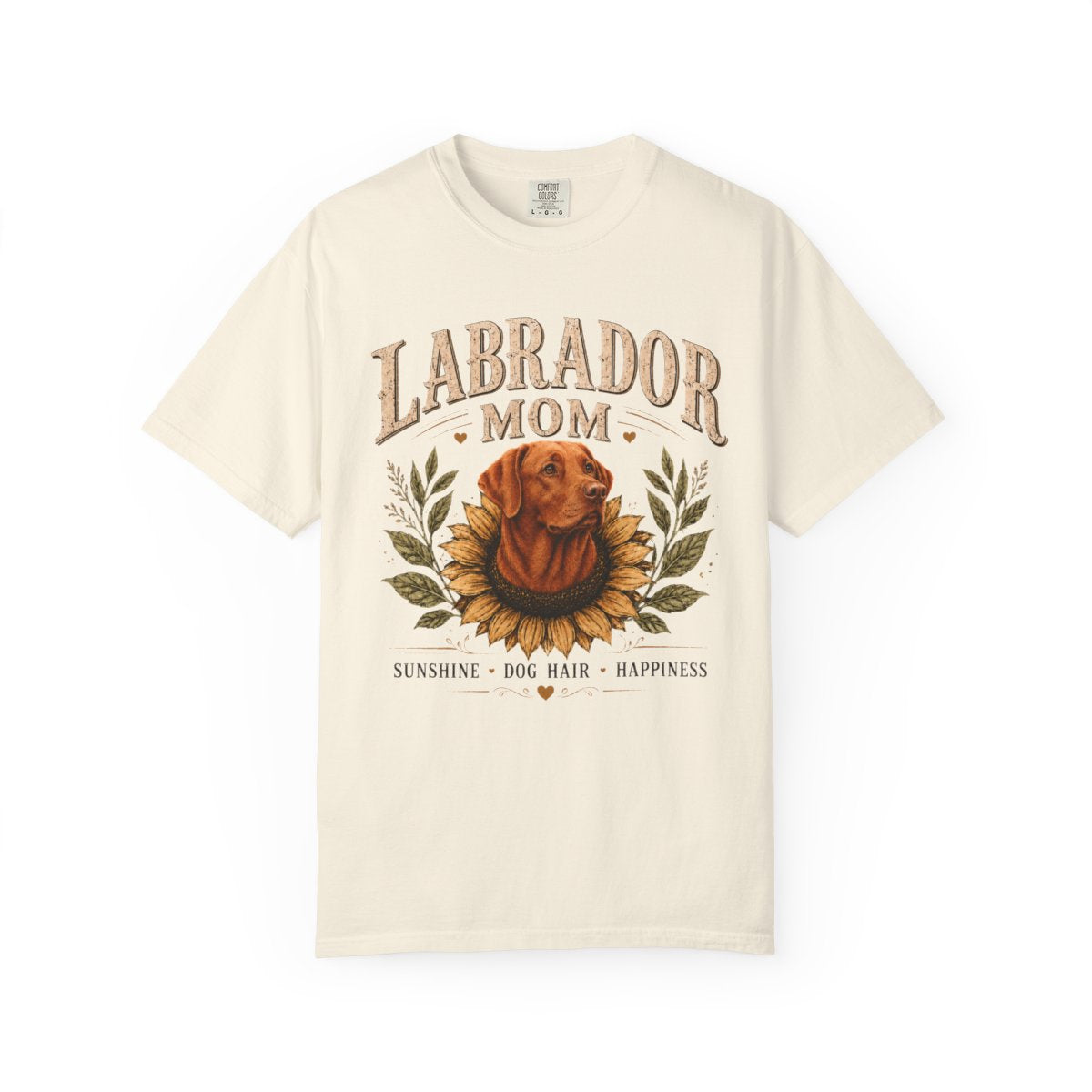 Fox Red Lab Mom Shirt, Labrador Retriever Sunflower Tee, Vintage Dog Lover Gift