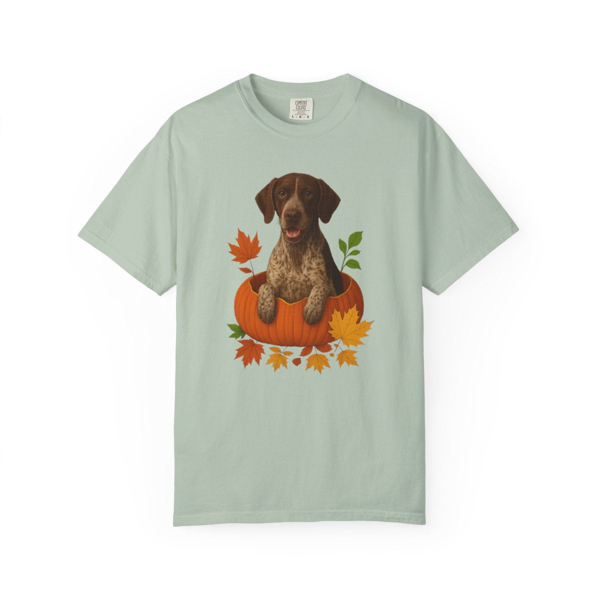 German Shorthaired Pointer Pumpkin Shirt, Fall Comfort Colors Dog Lover Tee