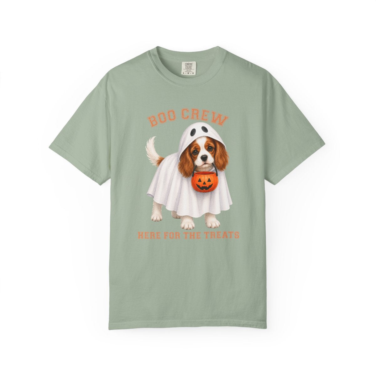 Blenheim Cavalier Boo Crew Halloween Shirt, Here for the Treats Dog Mom Tee