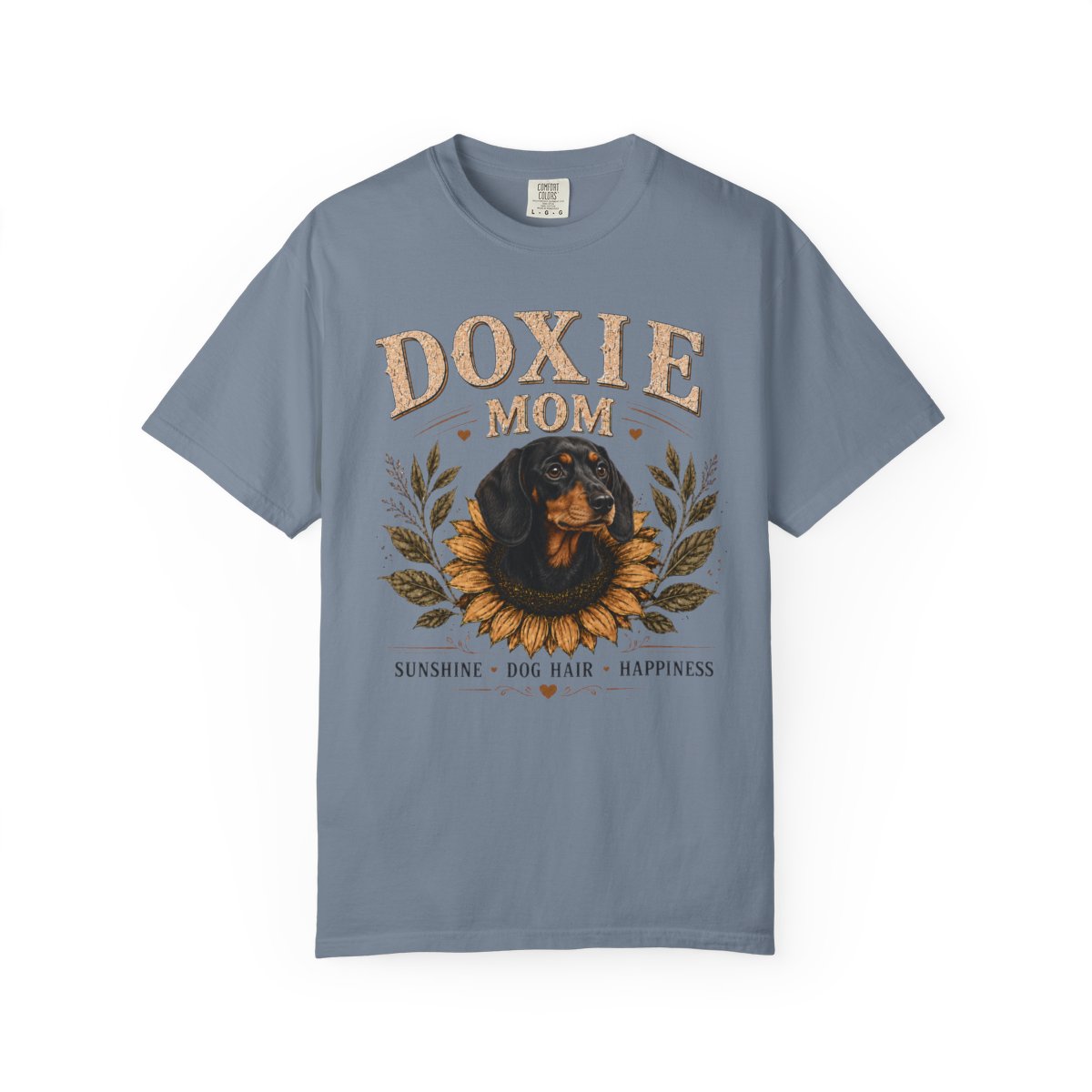 Black and Tan Dachshund Mom Shirt, Doxie Sunflower Tee, Vintage Dog Lover Gift