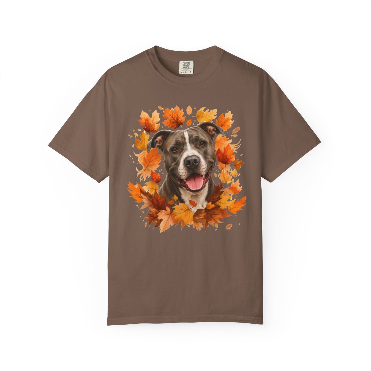 Pitbull Fall Shirt, Autumn Dog Mom Comfort Colors Tee