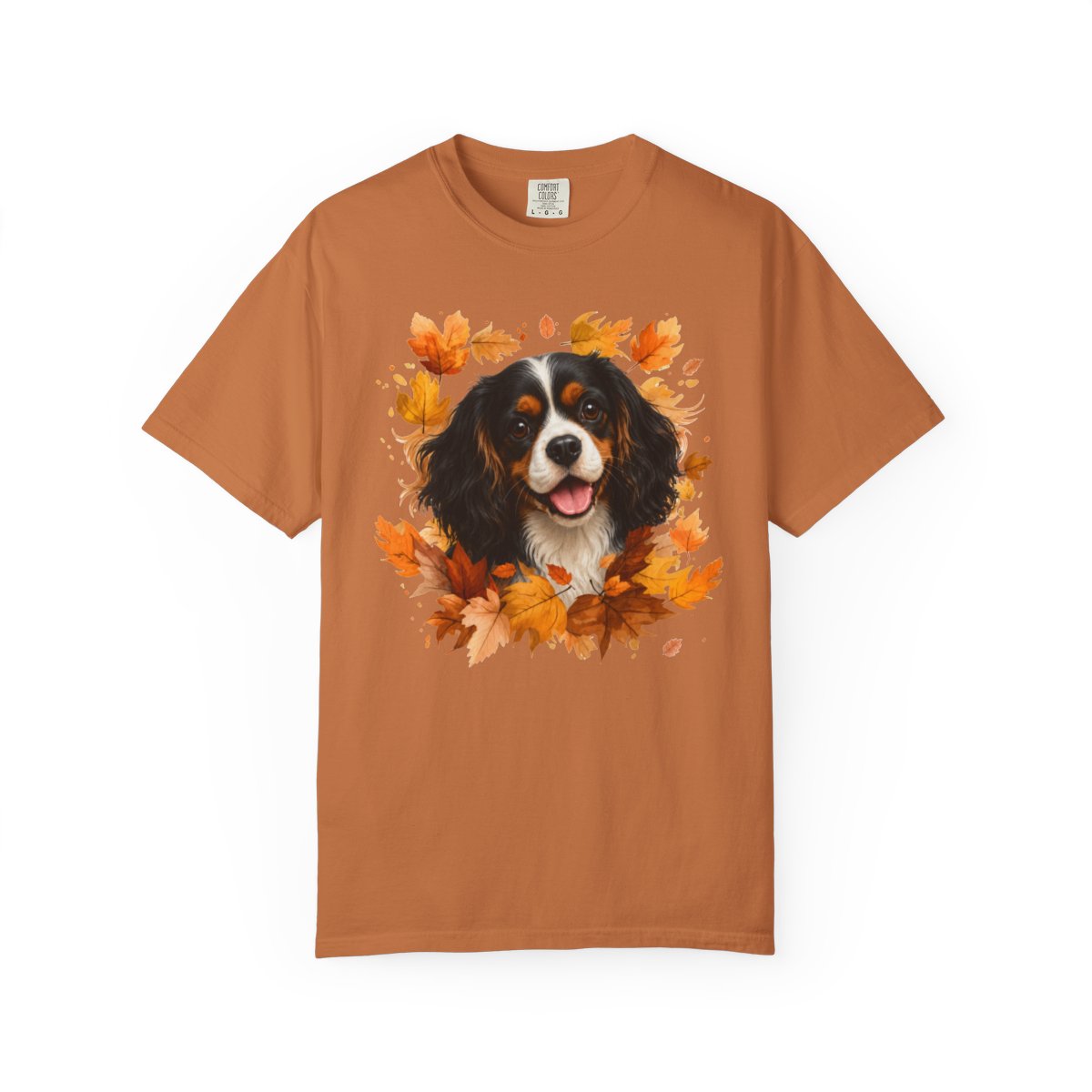 Tricolor Cavalier Fall Shirt, Autumn Dog Mom Comfort Colors Tee