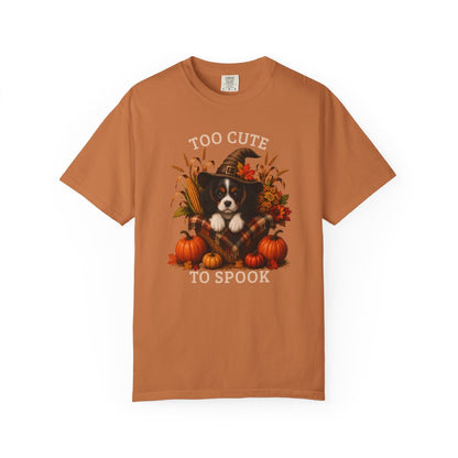 Tricolor Cavalier Halloween Shirt, Too Cute To Spook Fall Dog Lover Tee