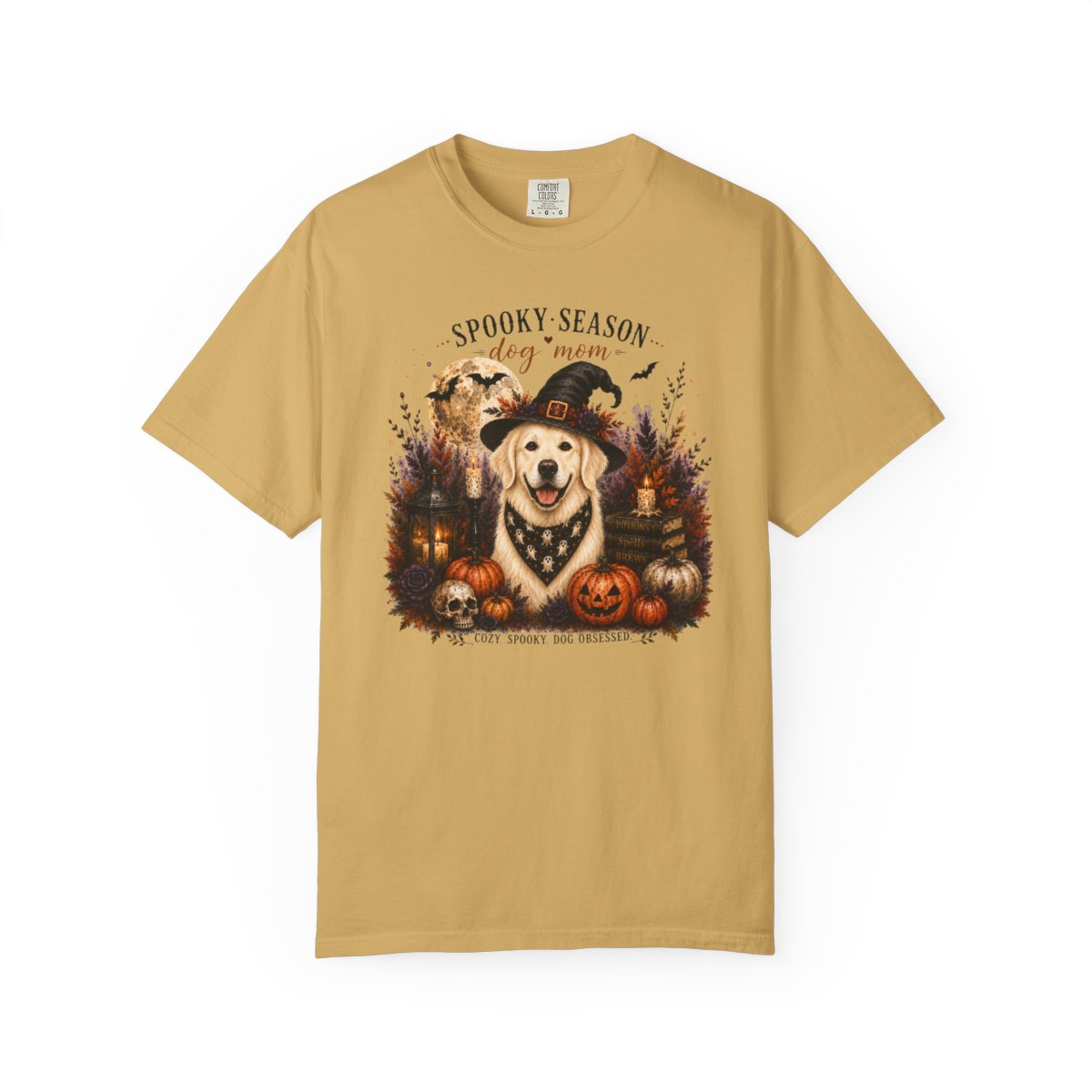 English Cream Golden Retriever Spooky Season Dog Mom Halloween Shirt