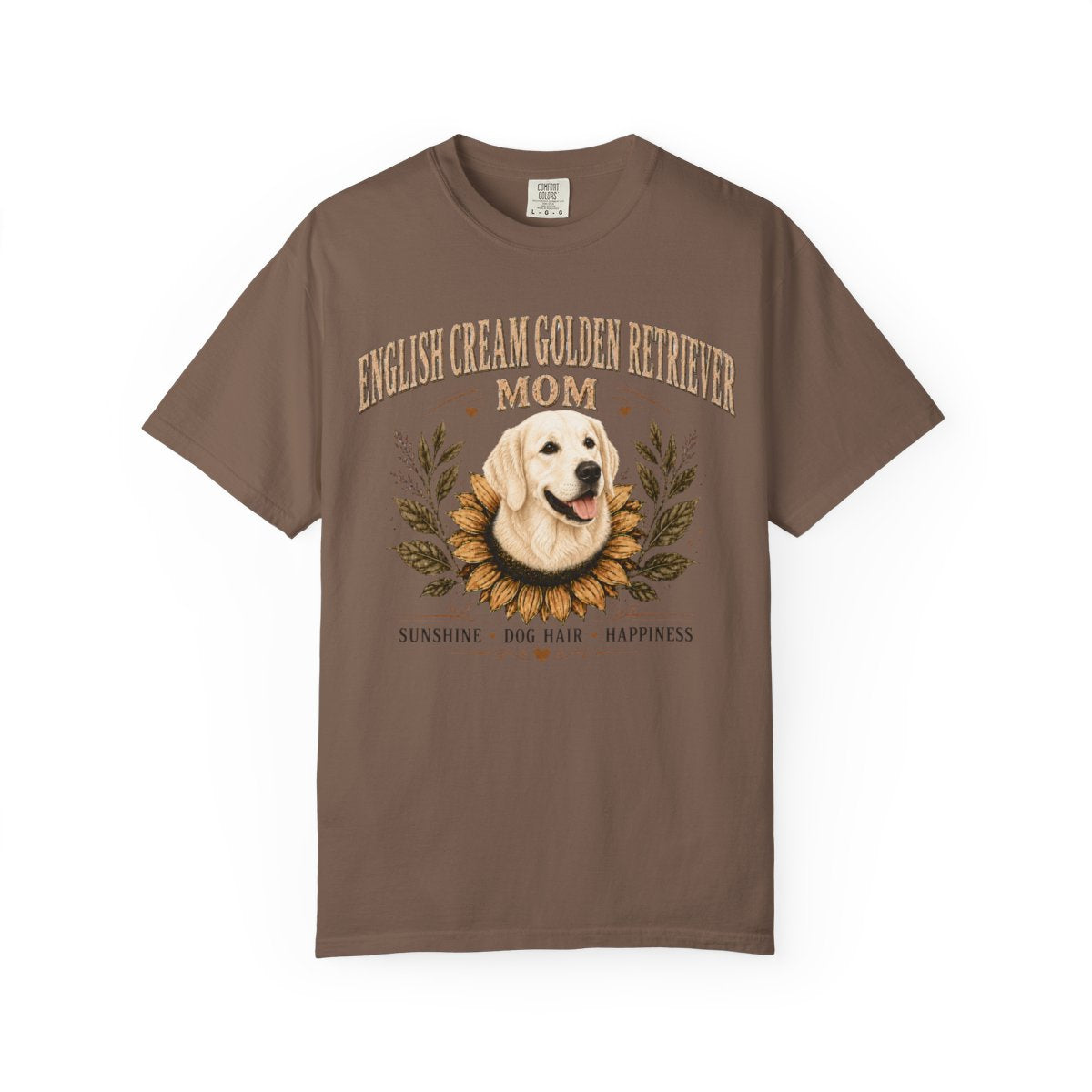 English Cream Golden Retriever Mom Shirt, Sunflower Dog Mom Tee, Retriever Lover Gift