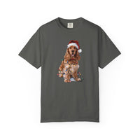 Load image into Gallery viewer, Christmas Cocker Spaniel Shirt, Christmas Lights Dog Shirt, Christmas Dog, Cocker Spaniel Mom Shirt, Gift for Dog Lover, Cocker Spaniel
