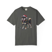 Load image into Gallery viewer, Black Shiba Inu Christmas Lights Shirt, Festive Holiday Tee for Shiba Lovers
