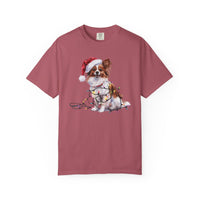 Load image into Gallery viewer, Papillon Christmas Lights Shirt, Festive Holiday Tee for Small Dog Lovers
