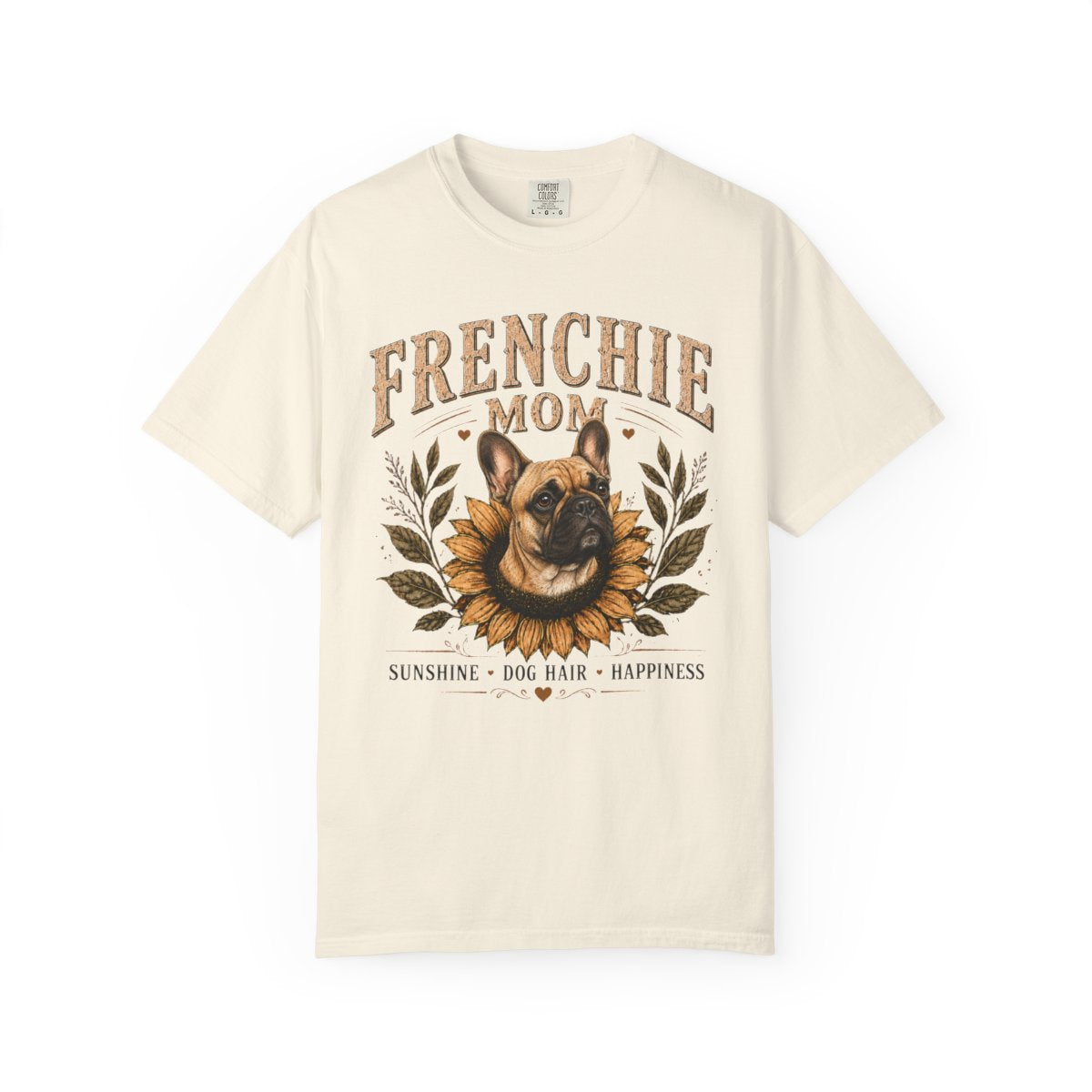 French Bulldog Mom Shirt, Frenchie Sunflower Tee, Vintage French Bulldog Lover Gift
