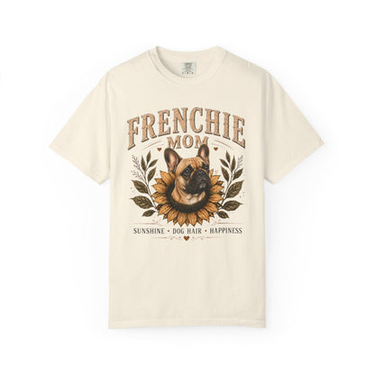 French Bulldog Mom Shirt, Frenchie Sunflower Tee, Vintage French Bulldog Lover Gift