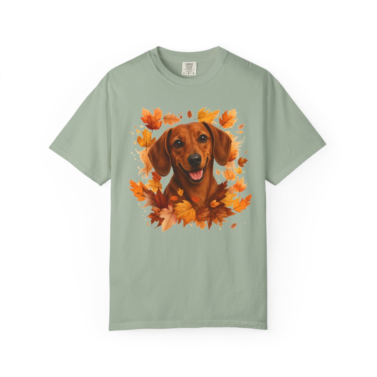 Red Dachshund Fall Shirt | Autumn Dog Mom Comfort Colors Tee