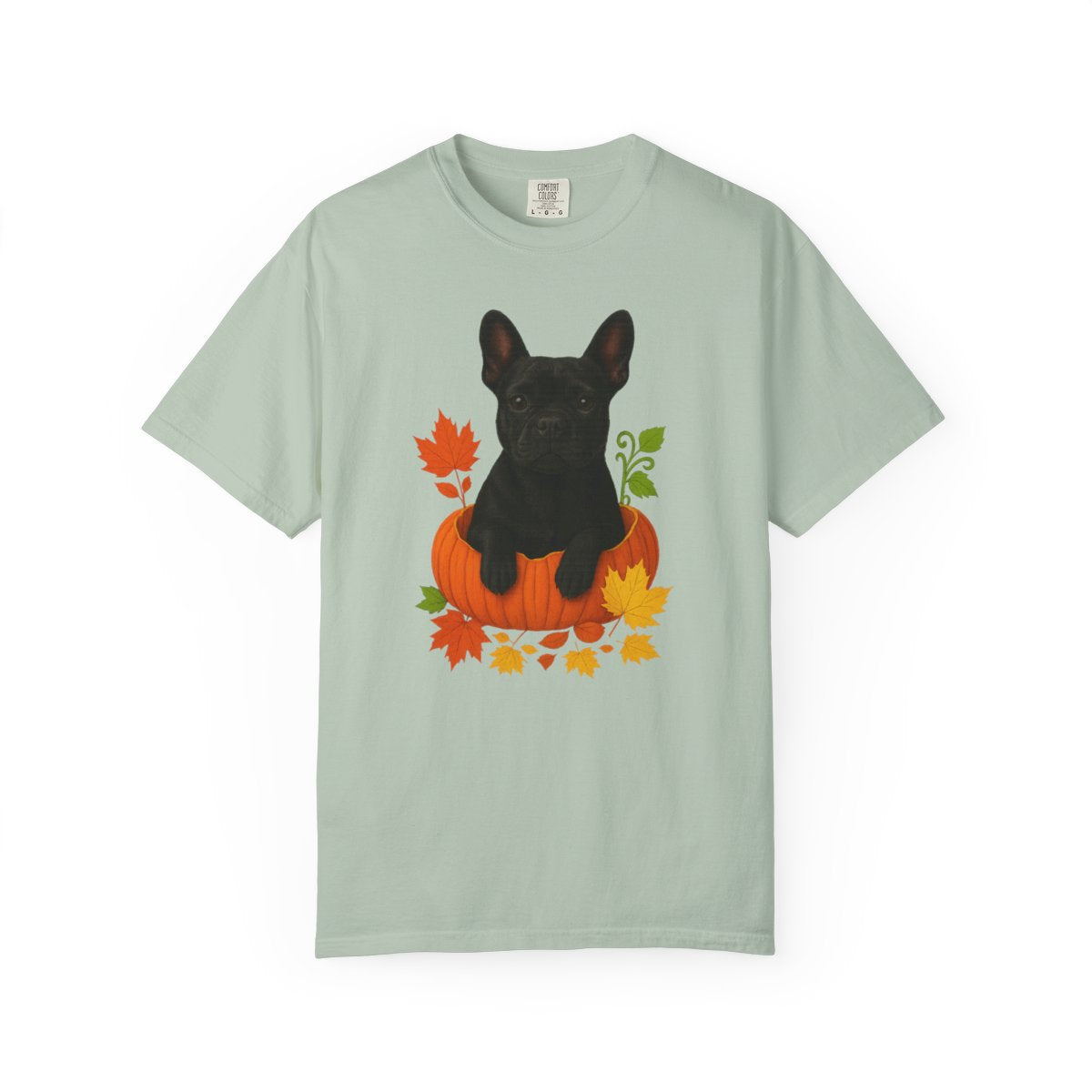 French Bulldog in Pumpkin Fall Shirt, Cute Autumn Frenchie Tee for Dog Moms