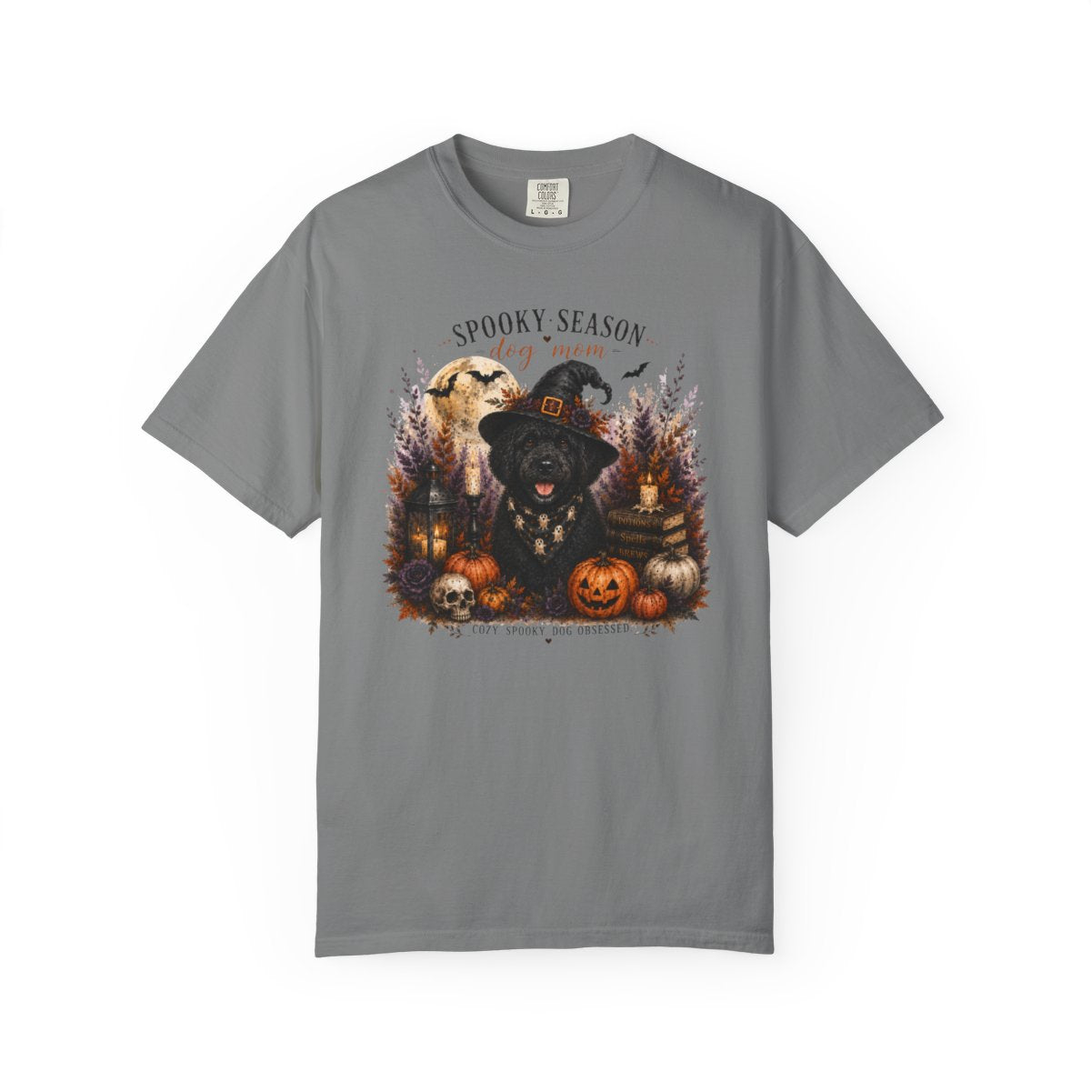 Black Portuguese Water Dog Spooky Season Dog Mom Halloween Shirt