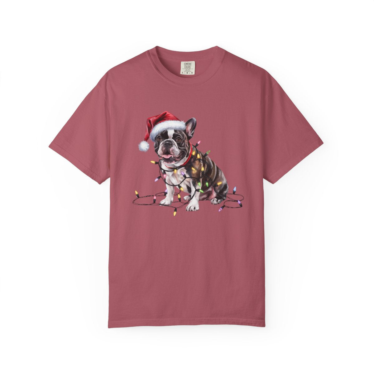 Christmas French Bulldog Shirt, Christmas Lights Dog Tee, Christmas Dog Tee, French Bulldog Mom Tshirt, Gift for Dog Lover, French Bulldog