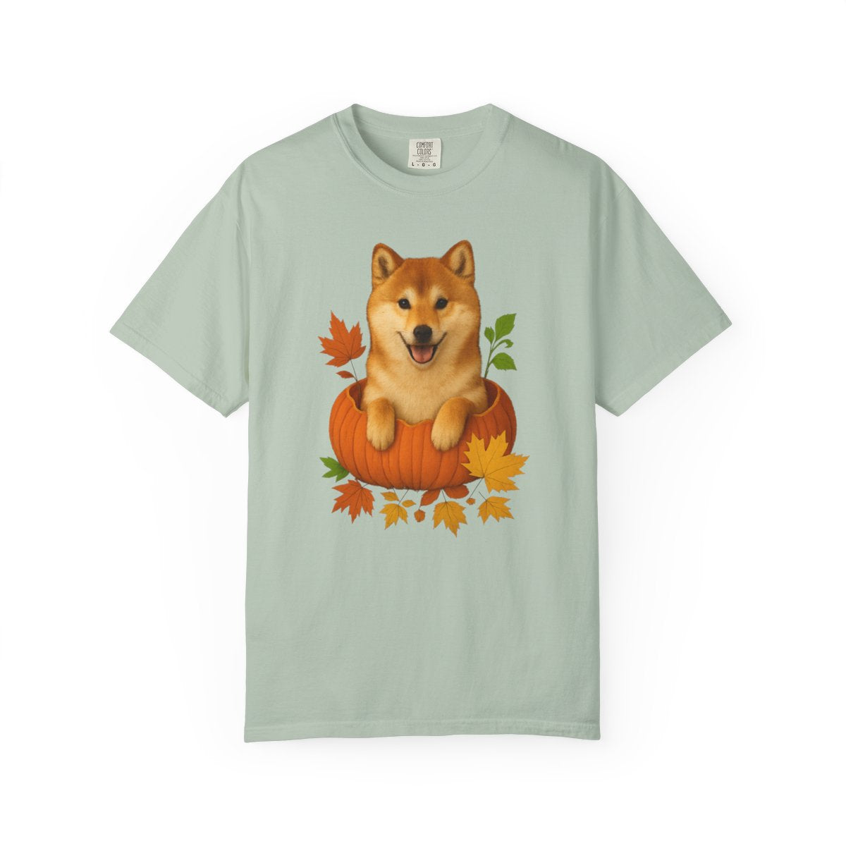 Red Shiba Inu Pumpkin Shirt, Cute Fall Dog Lover T-Shirt for Autumn Vibes