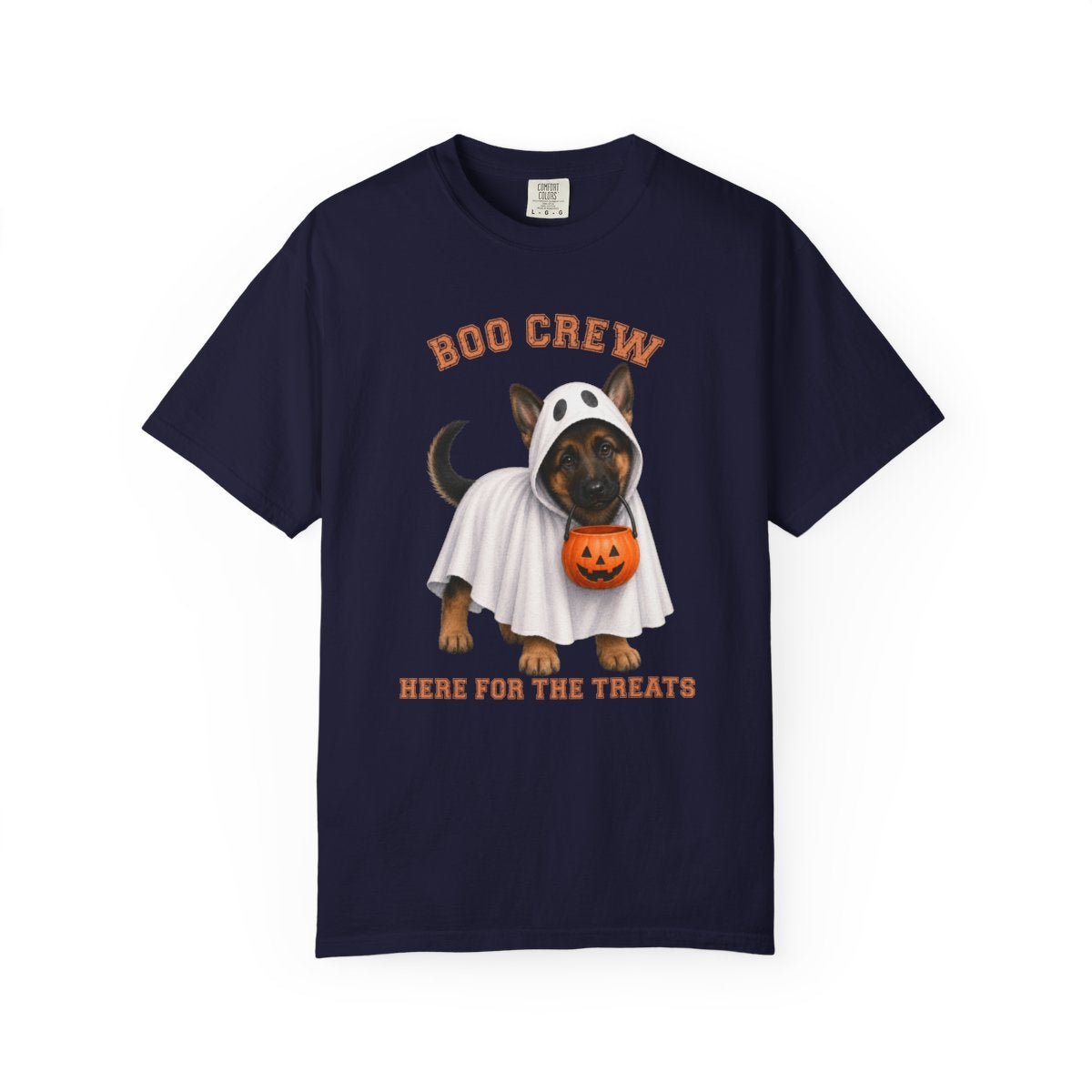 German Shepherd Boo Crew Halloween Shirt, Here for the Treats Dog Mom Tee