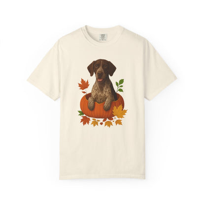 German Shorthaired Pointer Pumpkin Shirt, Fall Comfort Colors Dog Lover Tee