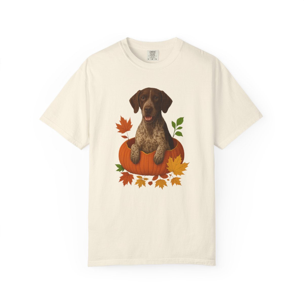 German Shorthaired Pointer Pumpkin Shirt, Fall Comfort Colors Dog Lover Tee