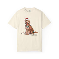Load image into Gallery viewer, Christmas Goldendoodle Shirt, Christmas Lights Dog Tee, Christmas Dog Tee, Goldendoodle Mom Tshirt, Gift for Dog Lover, Goldendoodle
