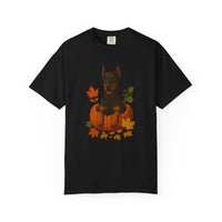 Load image into Gallery viewer, Doberman Pumpkin Fall T-Shirt, Cute Autumn Dog Lover Tee &amp; Thanksgiving Gift
