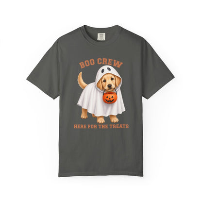 Golden Retriever Boo Crew Halloween Shirt, Here for the Treats Dog Mom Tee