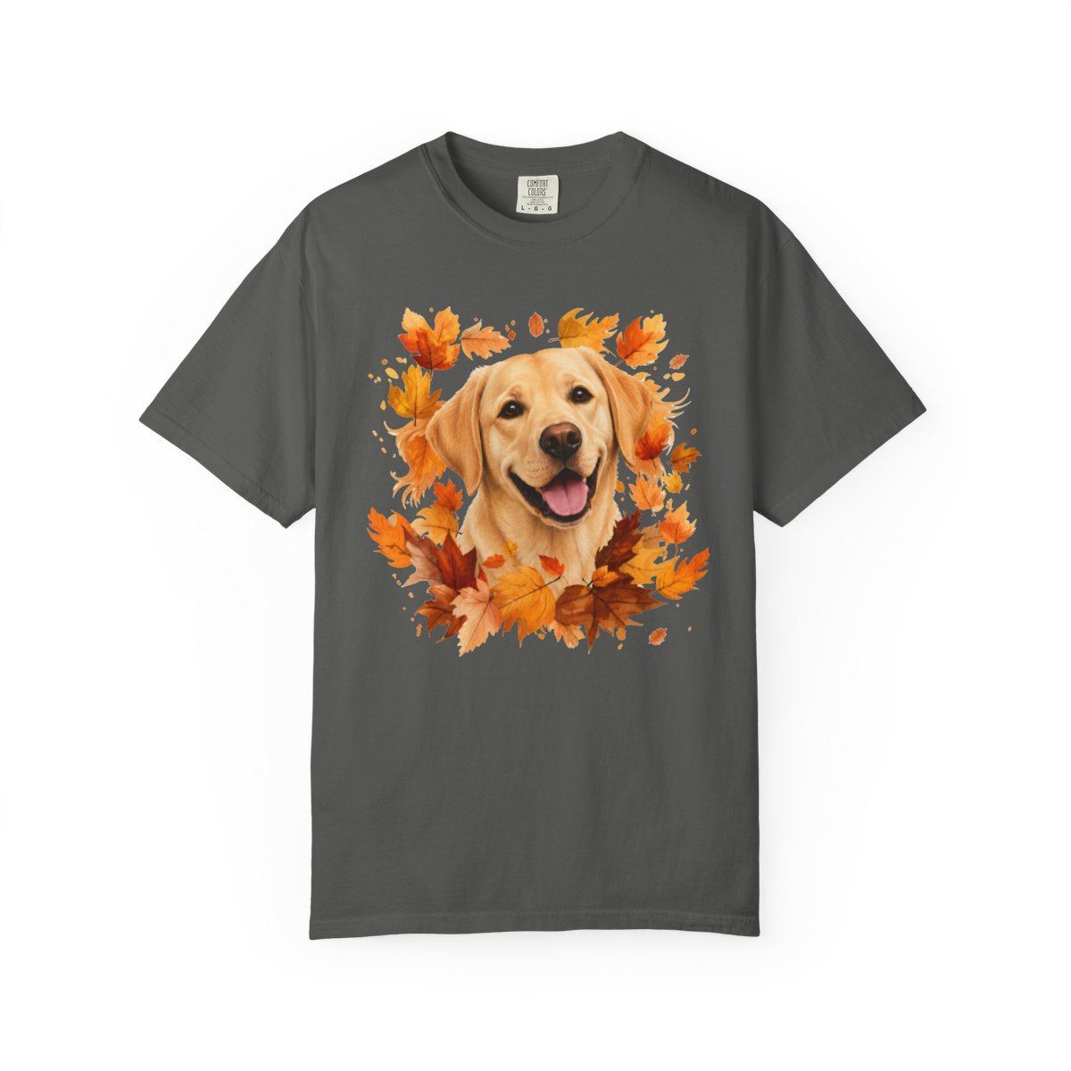 Yellow Lab Fall Shirt, Autumn Dog Mom Comfort Colors Tee