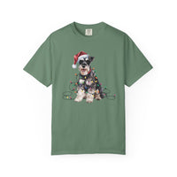 Load image into Gallery viewer, Schnauzer Christmas Lights Shirt, Festive Holiday Tee for Bearded Dog Lovers
