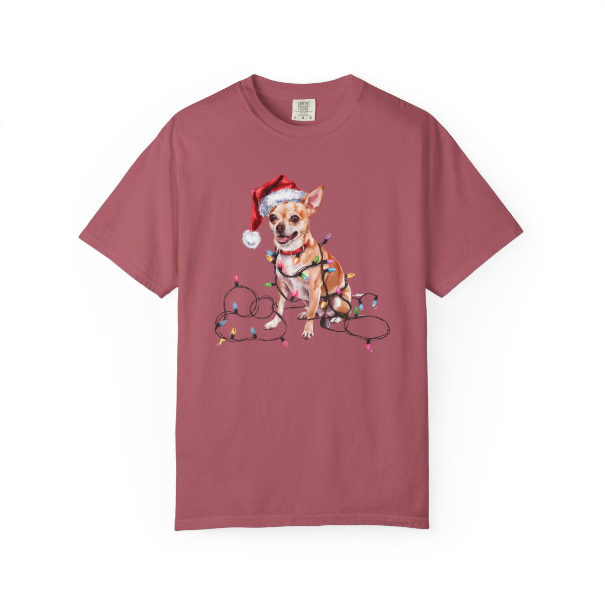 Christmas Chihuahua Shirt, Christmas Dog Tee, Christmas Lights Dog Tee, Chihuahua Mom Tshirt, Gift for Dog Lover, Chihuahua