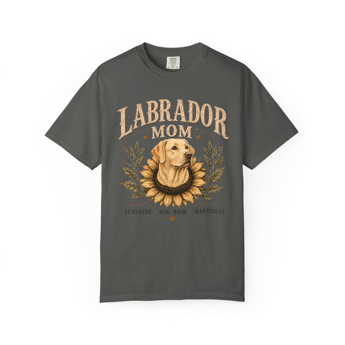 Yellow Lab Mom Shirt, Labrador Retriever Sunflower Tee, Vintage Dog Lover Gift