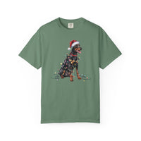 Load image into Gallery viewer, Doberman Pinscher Christmas Lights Shirt, Festive Holiday Tee for Dobie Lovers
