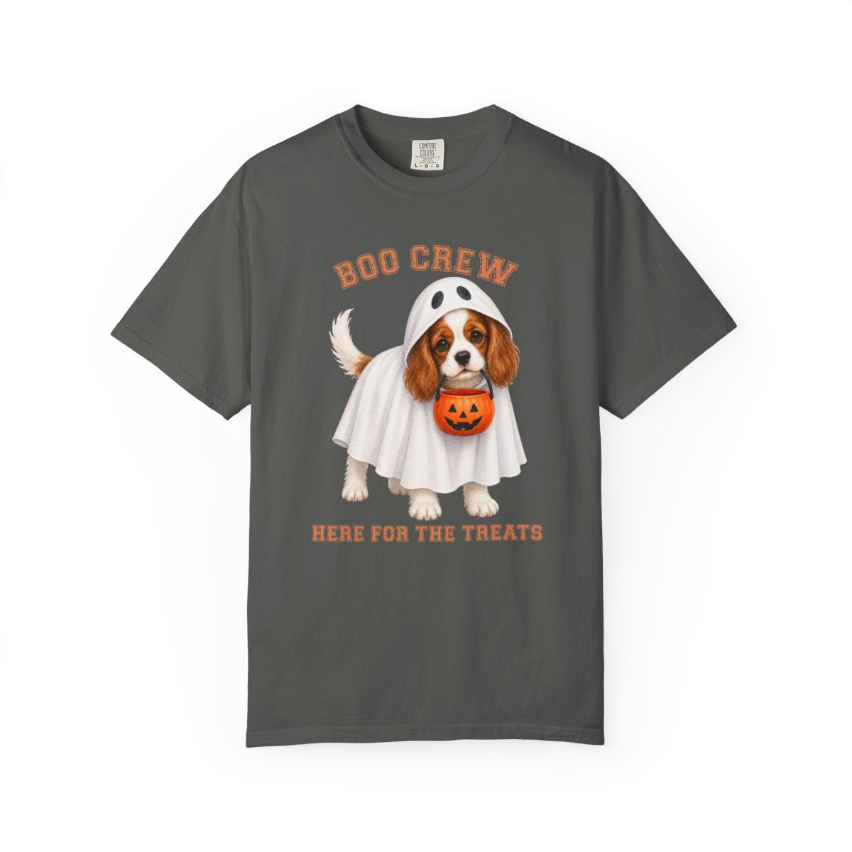Blenheim Cavalier Boo Crew Halloween Shirt, Here for the Treats Dog Mom Tee