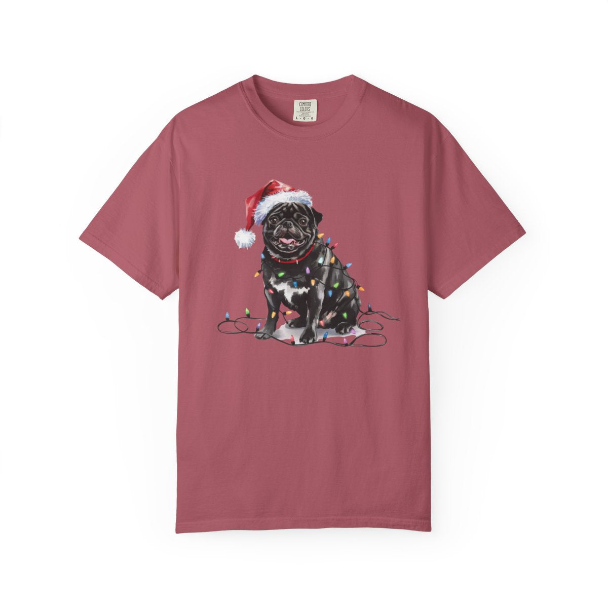 Christmas Pug Shirt, Christmas Lights Dog Tee, Christmas Dog Tee, Pug Mom Tshirt, Gift for Dog Lover, Pug