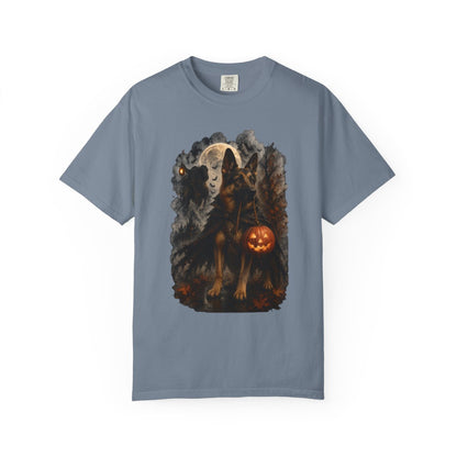 German Shepherd Headless Horseman Inspired Halloween Comfort Colors Shirt