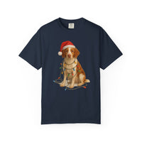 Load image into Gallery viewer, Brittany Spaniel Christmas Lights Shirt, Festive Holiday Tee for Bird Dog Fans
