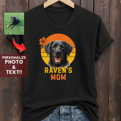 Personalized Watercolor  Dog Mom-Shirt – Custom Pet Name Tee with Dog Portrait – Gift for Dog Lovers & Pet Moms