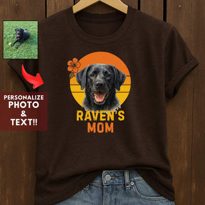 Personalized Watercolor  Dog Mom-Shirt – Custom Pet Name Tee with Dog Portrait – Gift for Dog Lovers & Pet Moms