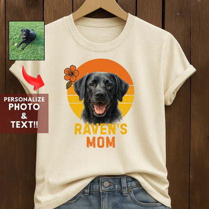 Personalized Watercolor  Dog Mom-Shirt – Custom Pet Name Tee with Dog Portrait – Gift for Dog Lovers & Pet Moms