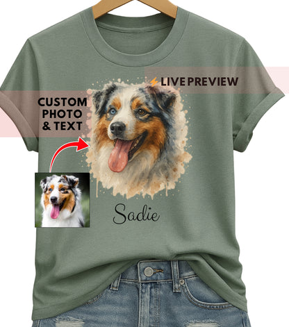 Custom Watercolor Pet Shirt