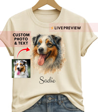 Load image into Gallery viewer, Custom Watercolor Pet Shirt
