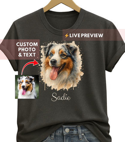 Custom Watercolor Pet Shirt