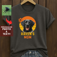 Load image into Gallery viewer, Personalized Watercolor  Dog Mom-Shirt – Custom Pet Name Tee with Dog Portrait – Gift for Dog Lovers &amp; Pet Moms
