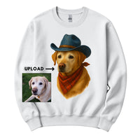 Load image into Gallery viewer, Customized Cowboy Pet Photo Portrait Shirt
