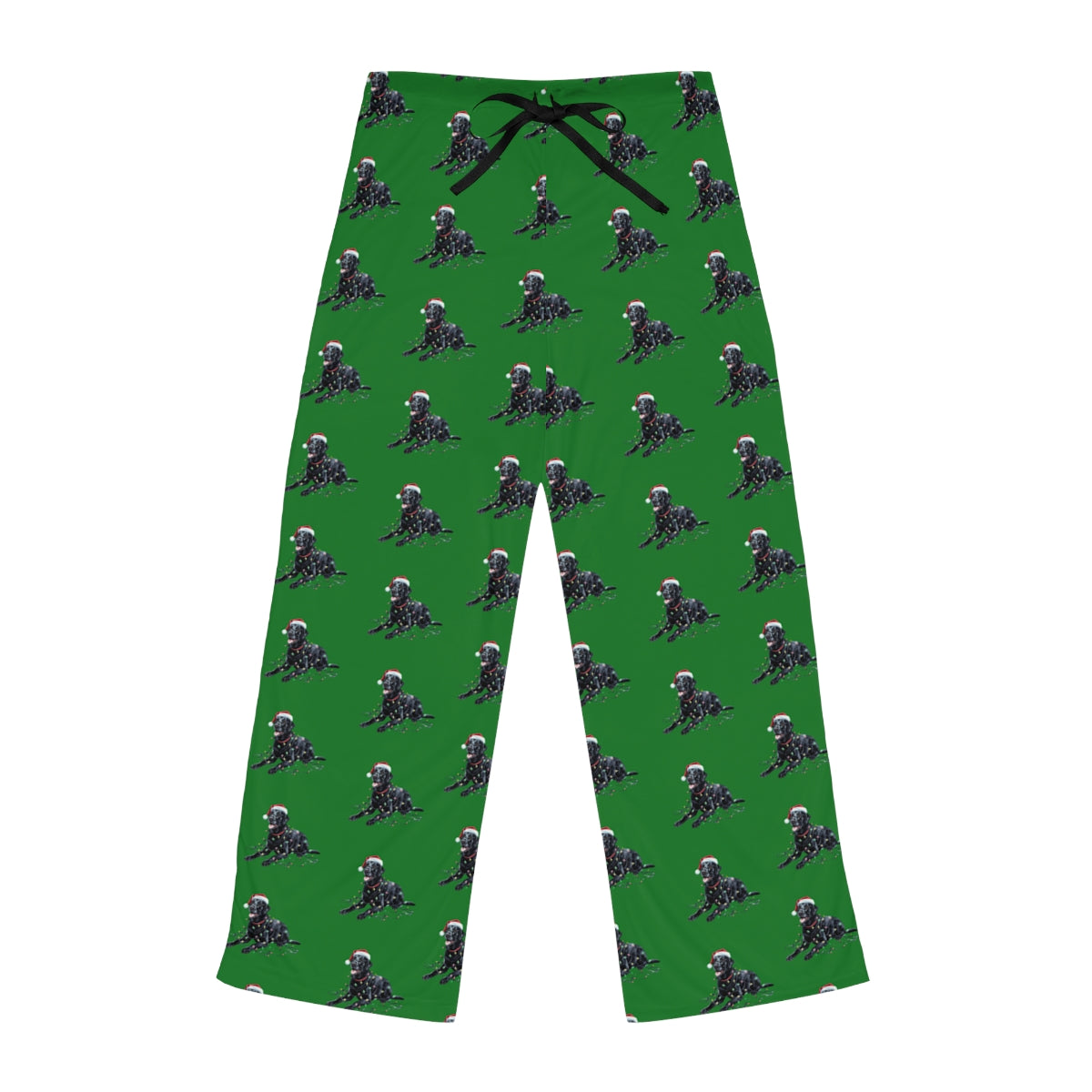 Black Labrador Christmas Pajama Pants, Festive Dog Lover Lounge Pants