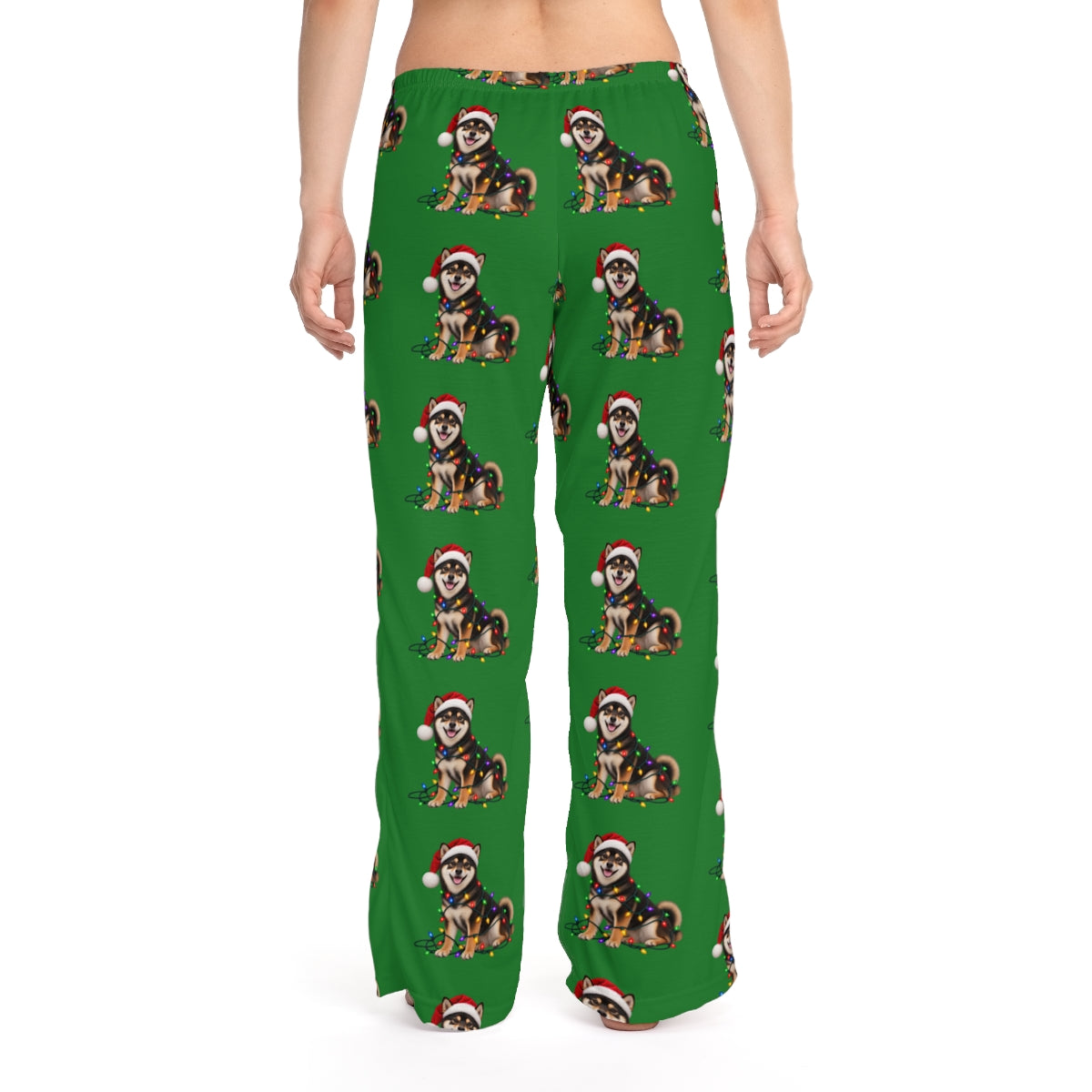 Black Shiba Inu Christmas Pajama Pants