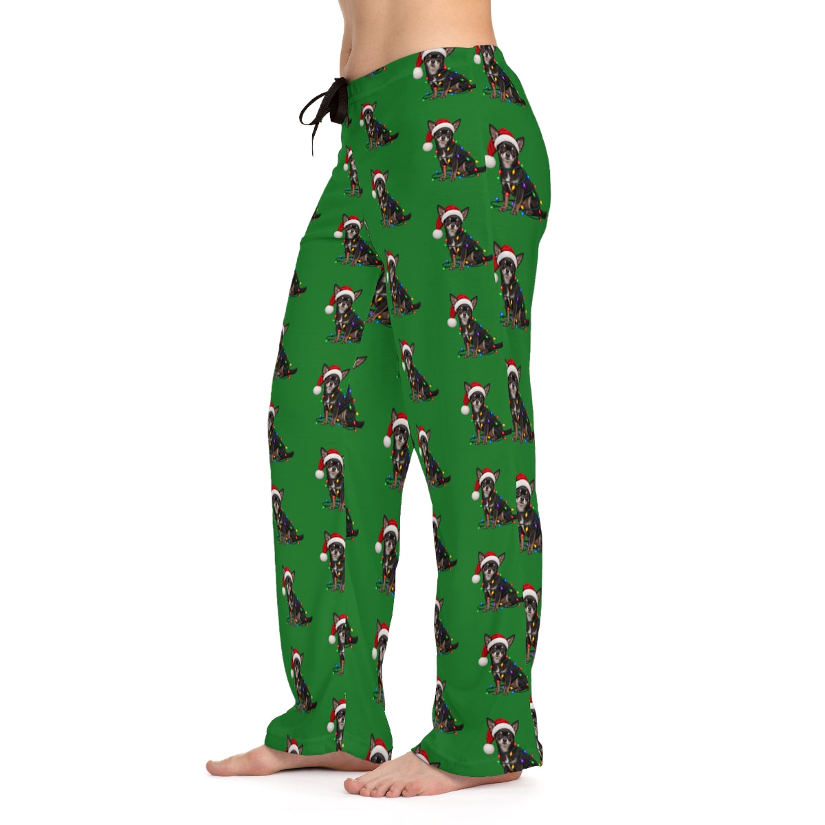 Black Chihuahua Christmas Pajama Pants