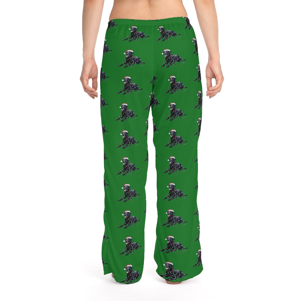 Black Labrador Christmas Pajama Pants, Festive Dog Lover Lounge Pants