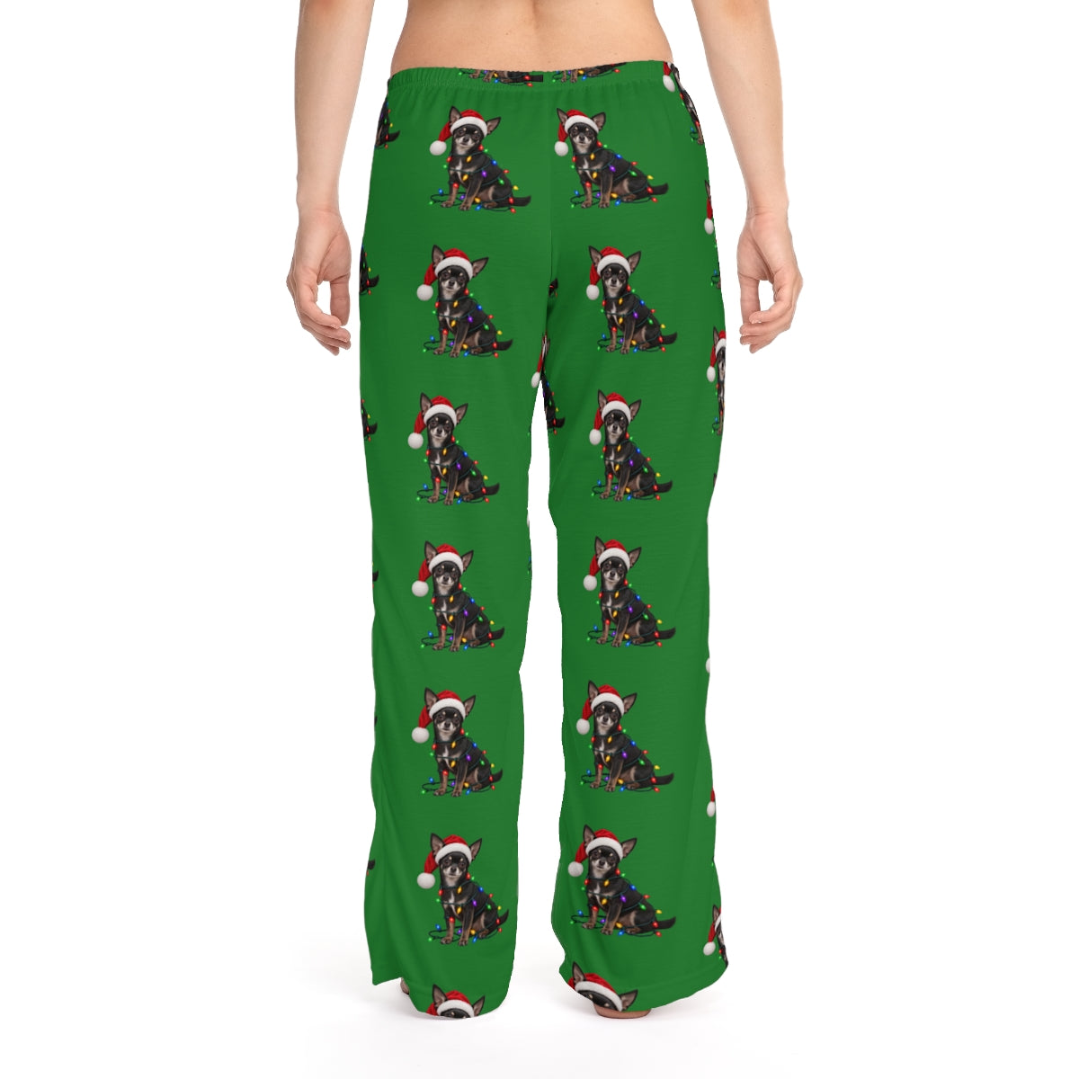 Black Chihuahua Christmas Pajama Pants