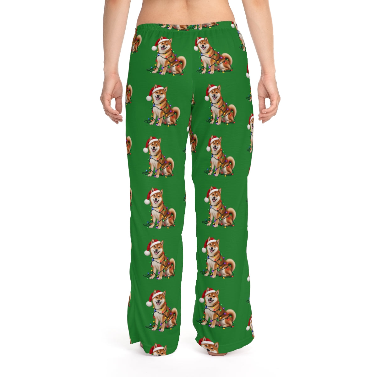 Red Shiba Inu Christmas Pajama Pants
