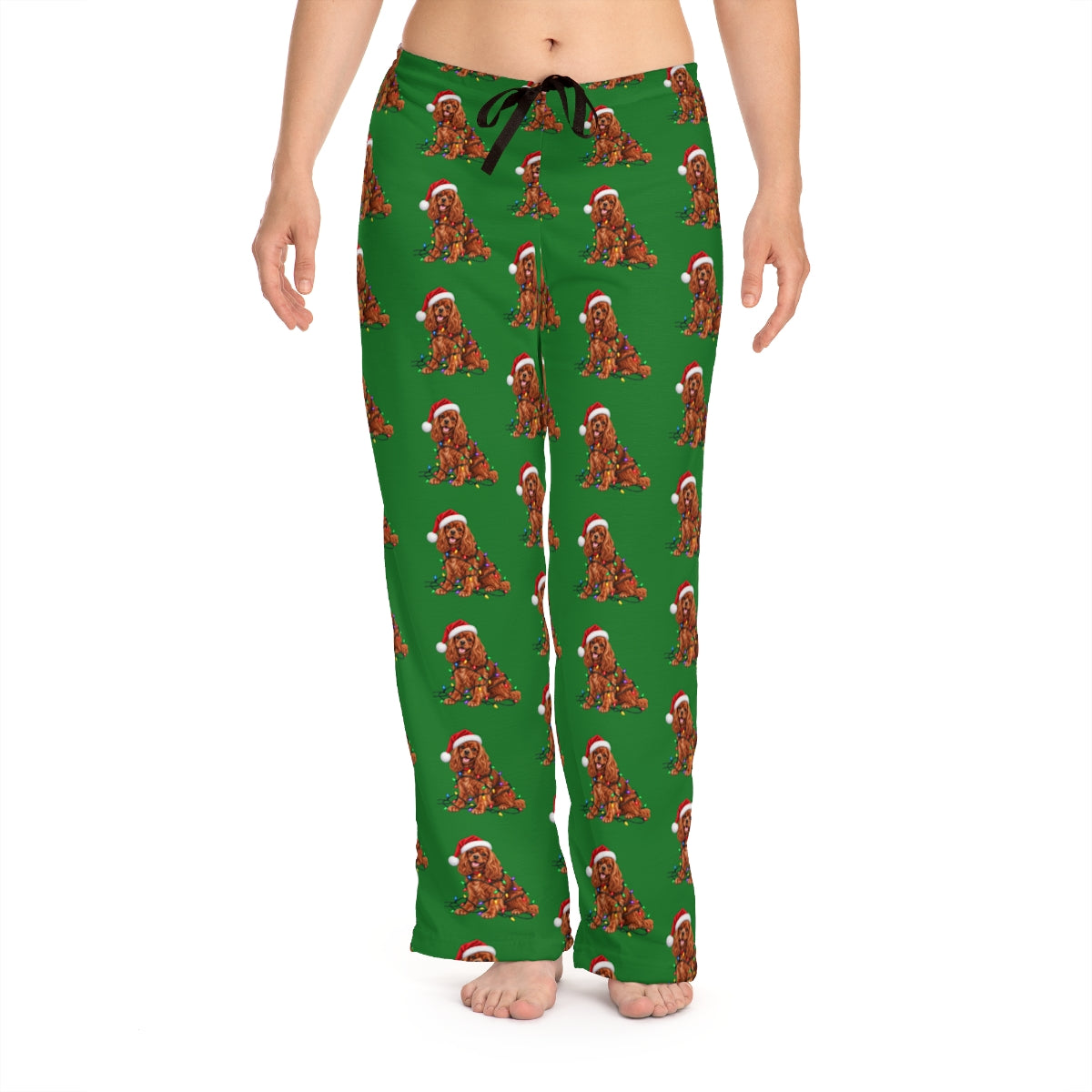 Ruby Cavalier Christmas Pajama Pants, Festive Dog Lounge Pants, Holiday Gift