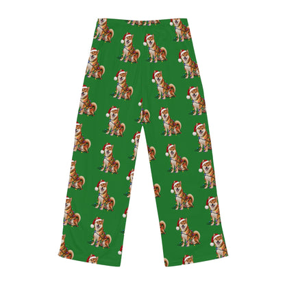 Red Shiba Inu Christmas Pajama Pants